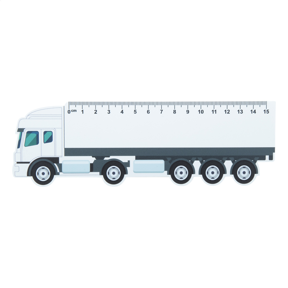 Trucker 15 - liniaal van 15 cm, vrachtwagen - voor bedrijven en relatiegeschenken