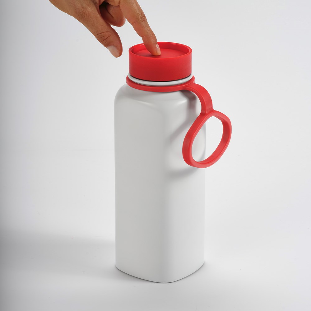 Ural fles gerecycled roestvrij staal 820 ml - Rood