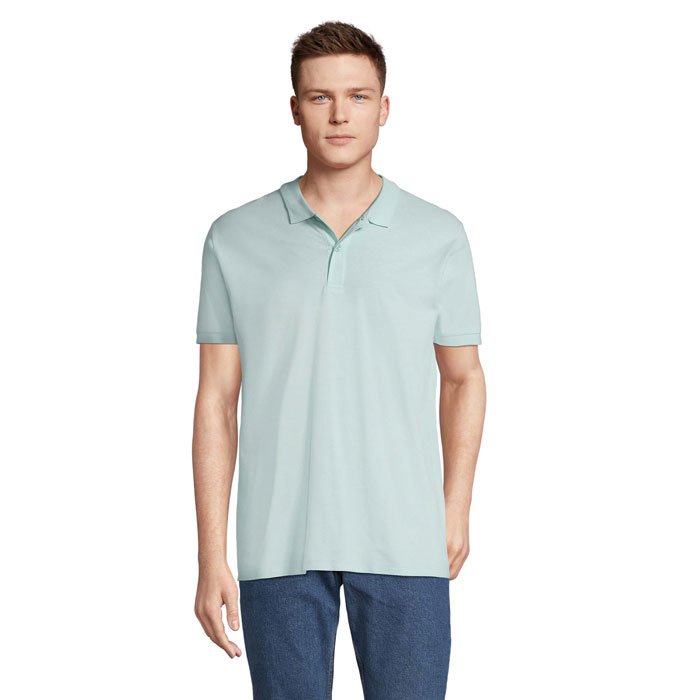 PLANET MEN - PLANET HEREN Polo 170g - kopen of bedrukken - Arctic Blue
