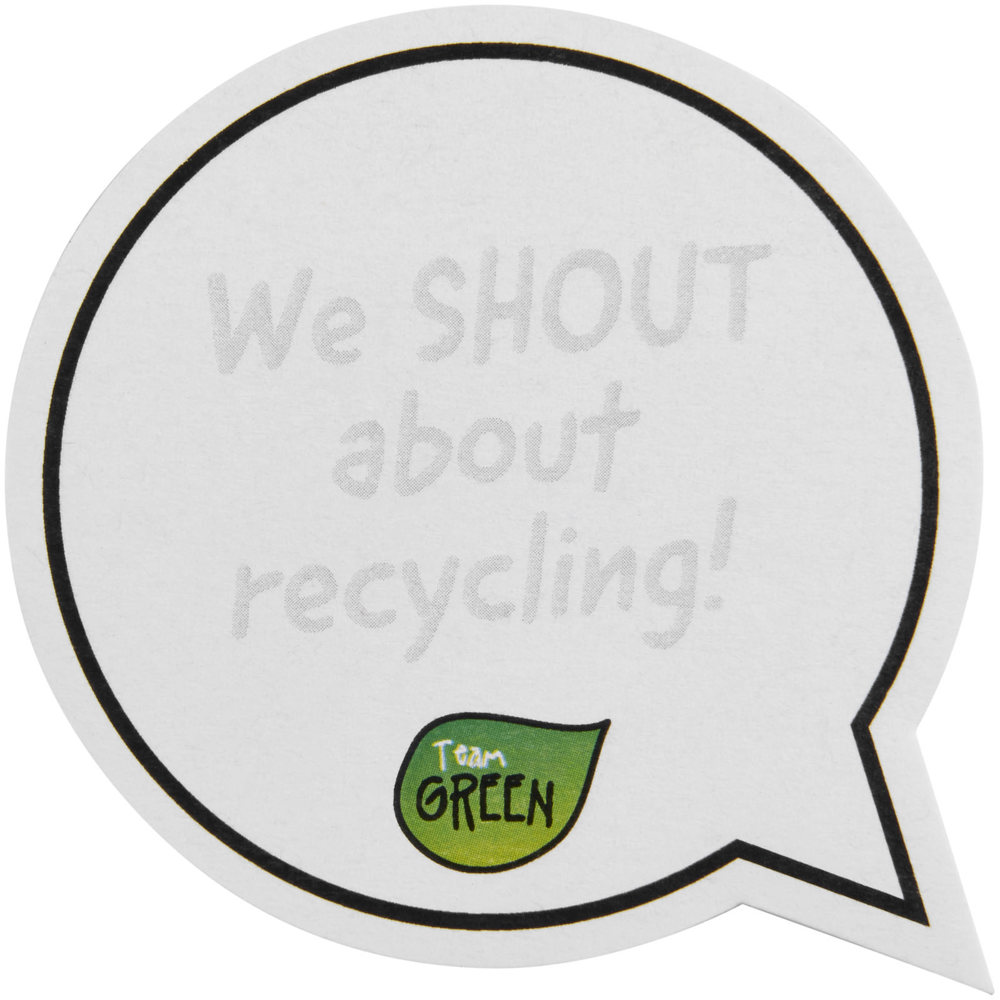 Sticky-Mate® tekstballonvormige gerecyclede sticky notes