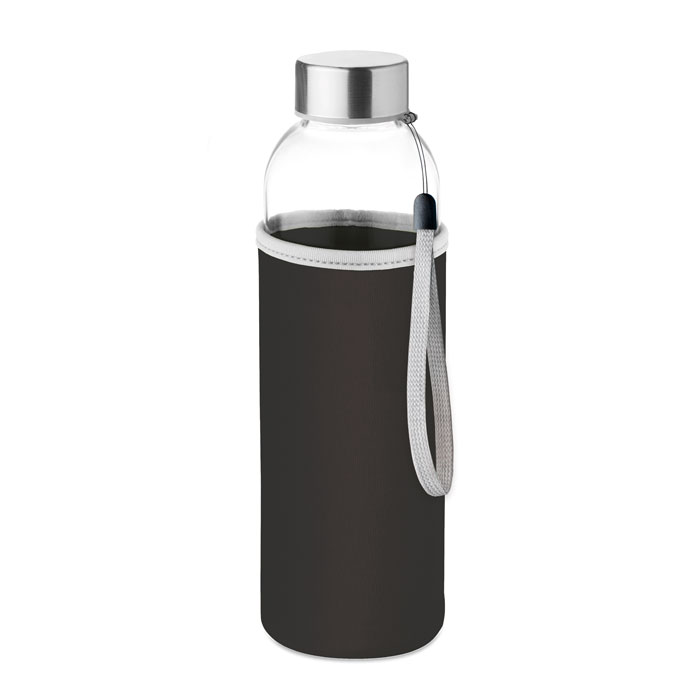 UTAH GLASS - Drinkfles 500ml - voor bedrijven en relatiegeschenken - Zwart