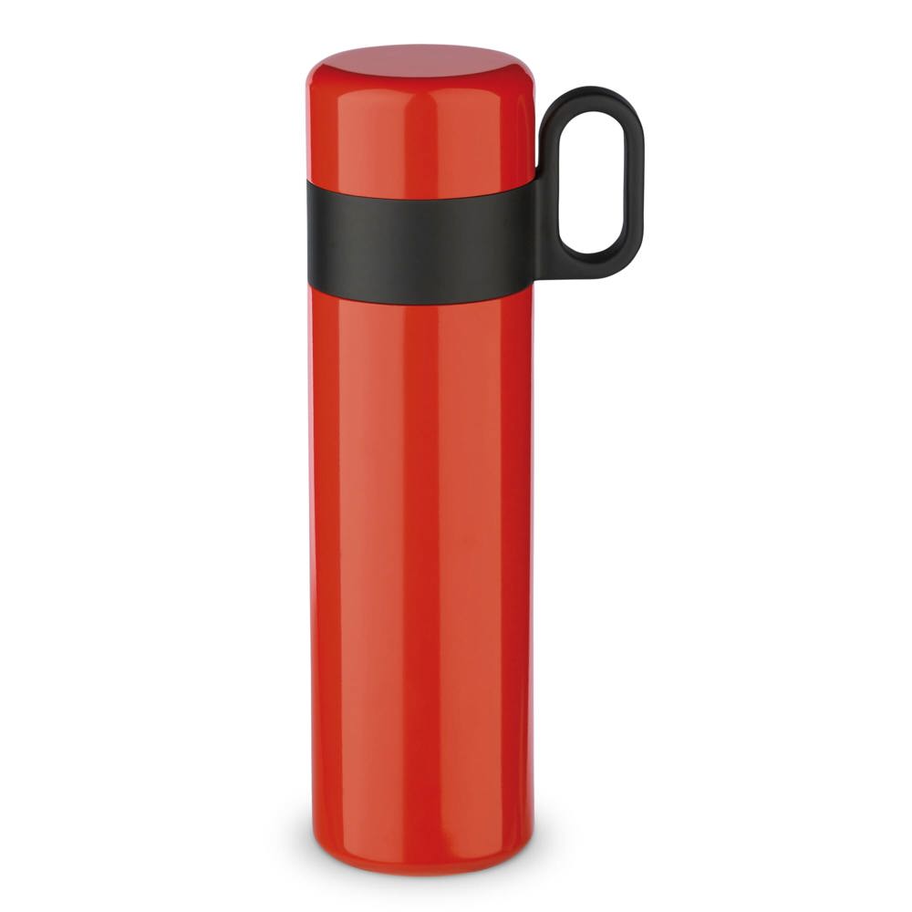 Thermofles Flow met handvat 500ml - voor bedrijven en relatiegeschenken - Rood