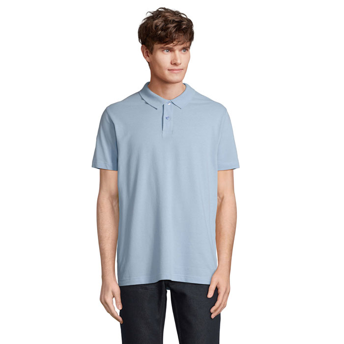 PULSE - PULSE UNISEX POLO - met logo of onbedrukt bestellen - Sky Blue Pique