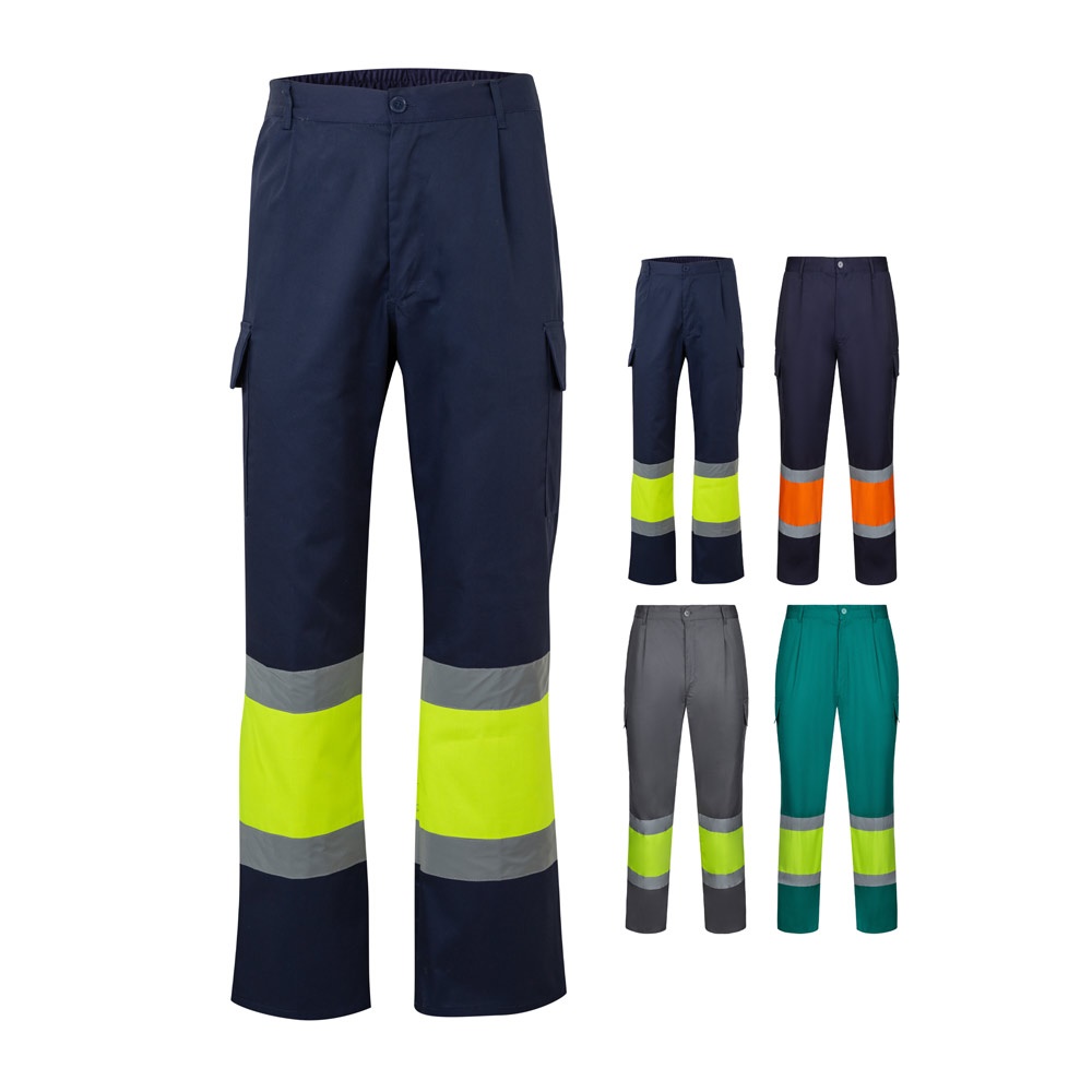 VL ARTEMIS. Tweekleurige broek van keperstof (190g/m²), katoen (20%) en polyester (80%) - met logo of