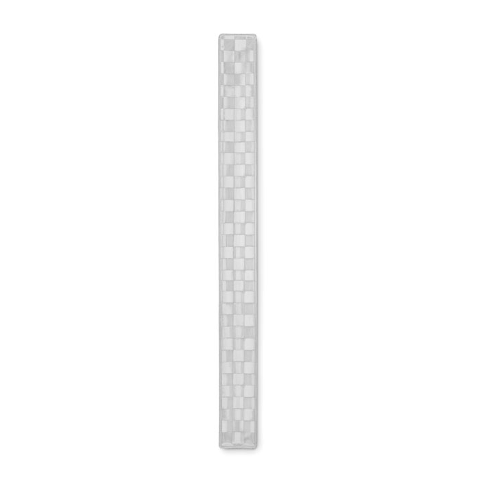 ENROLLO + - Reflecterende armband 32x3cm - bedrukt of onbedrukt verkrijgbaar - Zilver