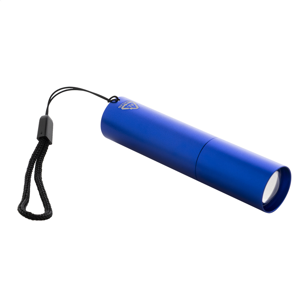Chargelight Tone - oplaadbare zaklamp van gerecycled aluminium - kopen of bedrukken - Blauw
