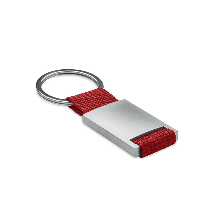 TECH - Metalen sleutelhanger - voor bedrijven en relatiegeschenken - rood