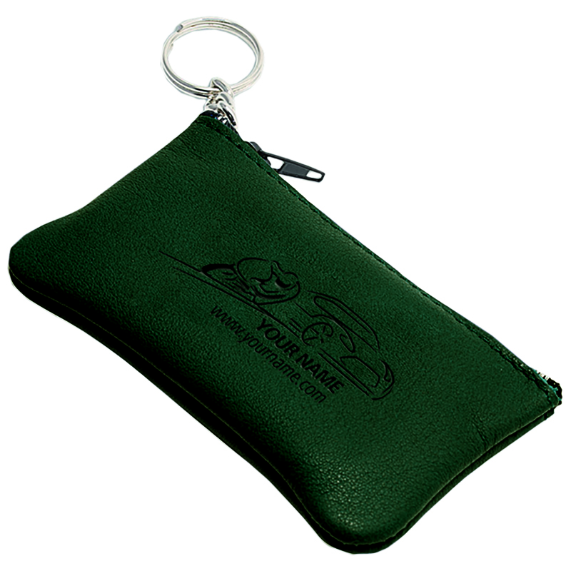 Sleuteltasje P02001Z, Kunstleder - met logo of onbedrukt bestellen - Groen