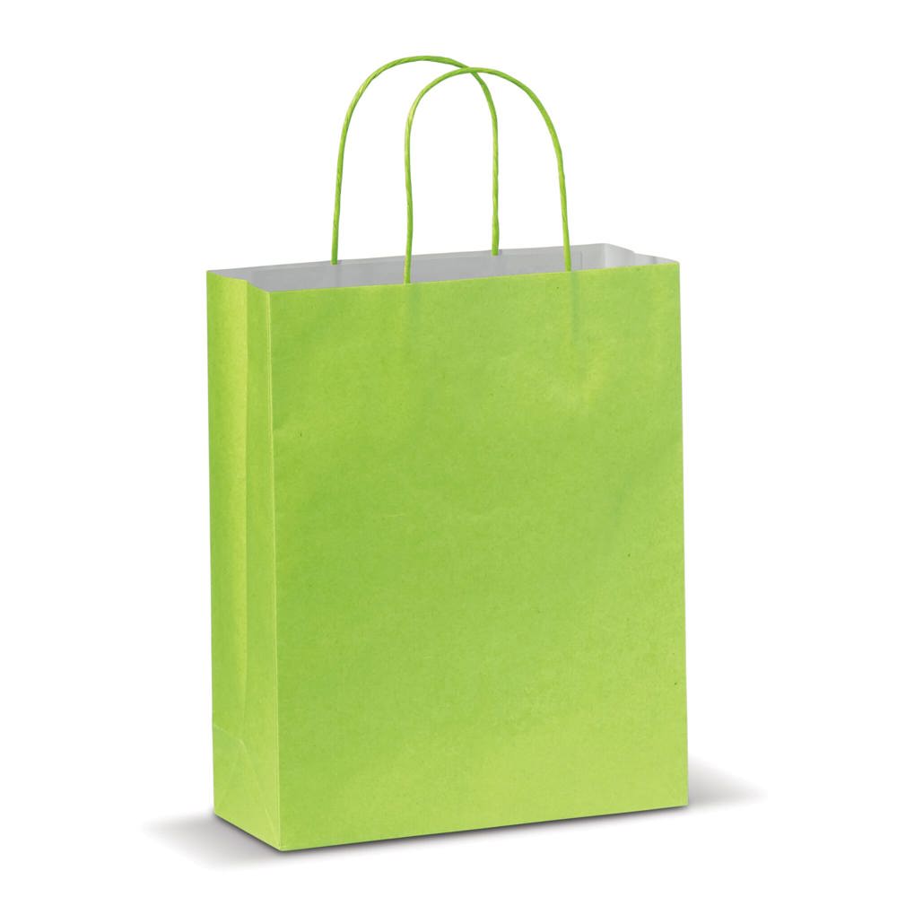 Draagtas papier middel 120g/m² - voor bedrijven en relatiegeschenken - lichtgroen