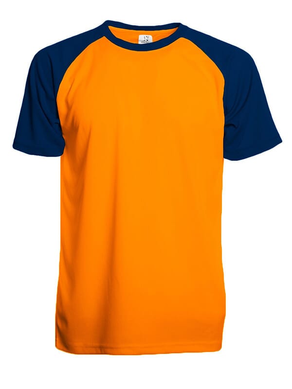 SP Trail sportshirt, 140 gr/m² - met logo of onbedrukt bestellen - Fluo oranje/Navy