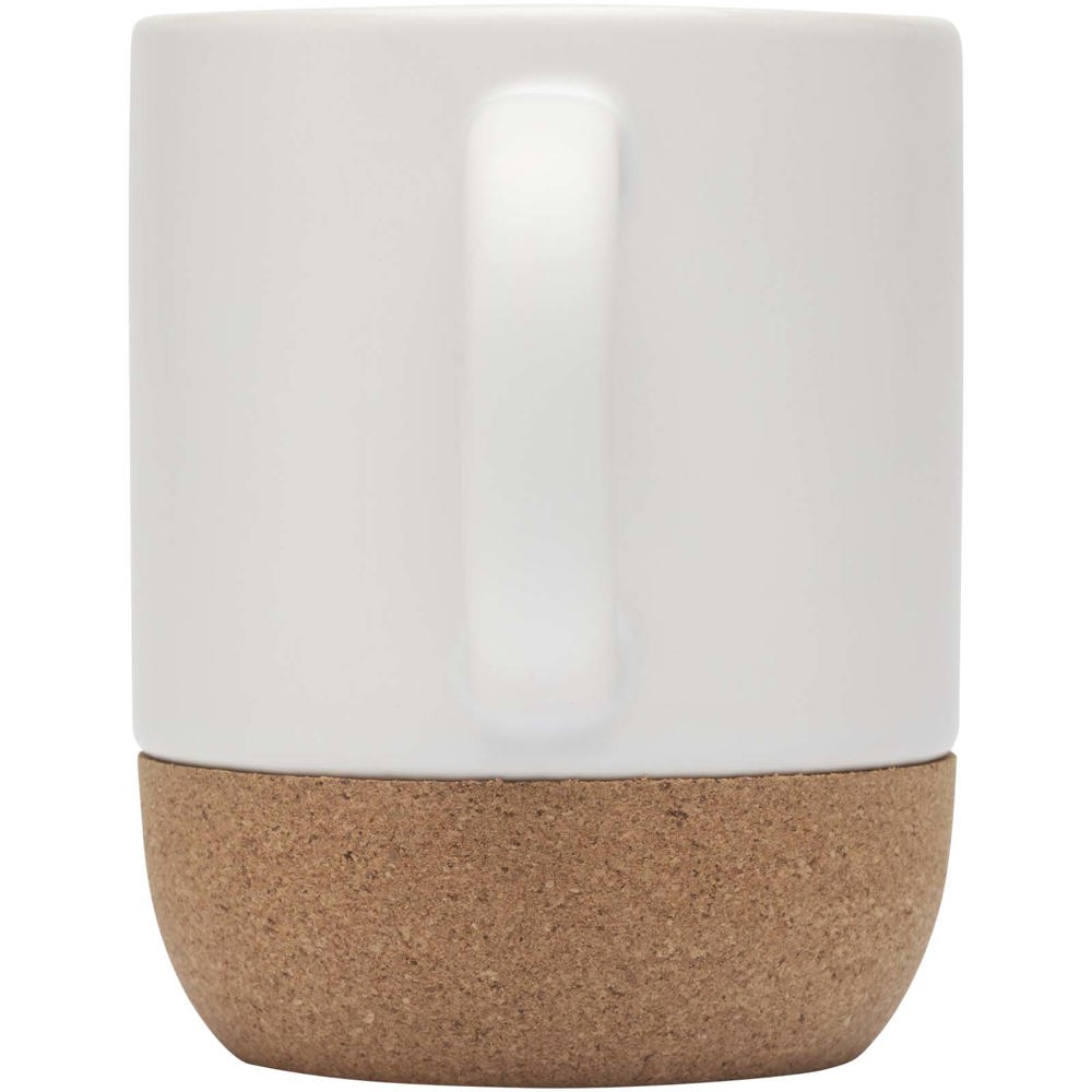 Billie 300 ml mok van keramiek met kurkdetails en matte afwerking