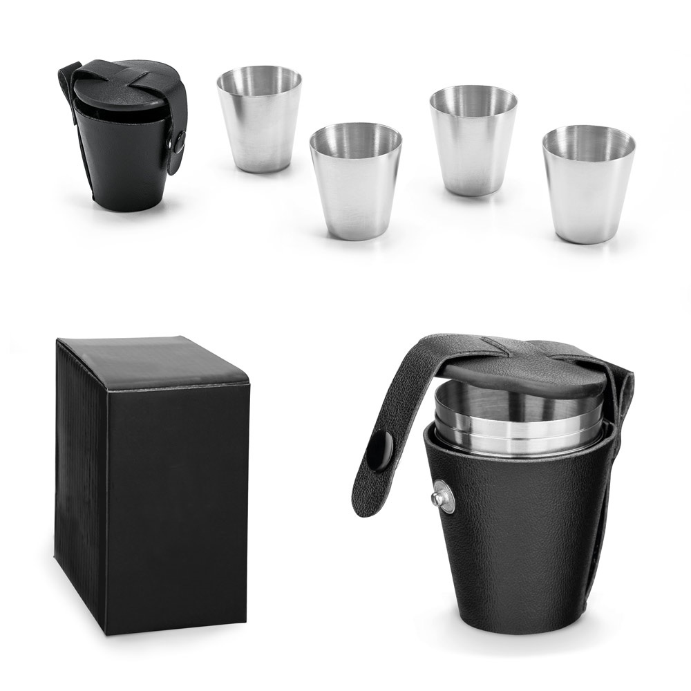 HIMALAYAS. Set van 4 roestvrijstalen bekers 25 mL - kopen of bedrukken
