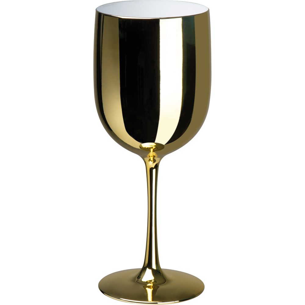 Hoogglans champagneglas van kunststof - bedrukt of onbedrukt verkrijgbaar - Goud