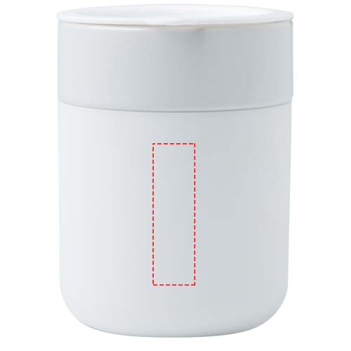 Java 330 ml beker van keramiek met siliconen wikkel en plastic deksel