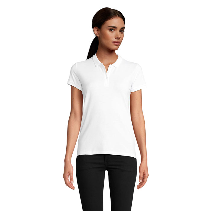PLANET WOMEN - PLANET DAMES Polo 170g - met logo of onbedrukt bestellen - Wit