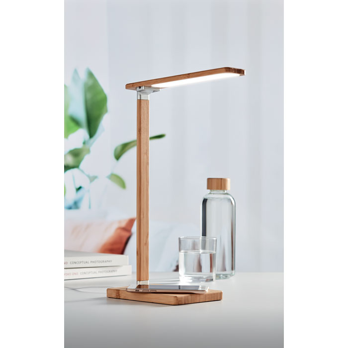 NEAT LIGHT - Bureaulamp met oplader 15W - bedrukt of onbedrukt verkrijgbaar
