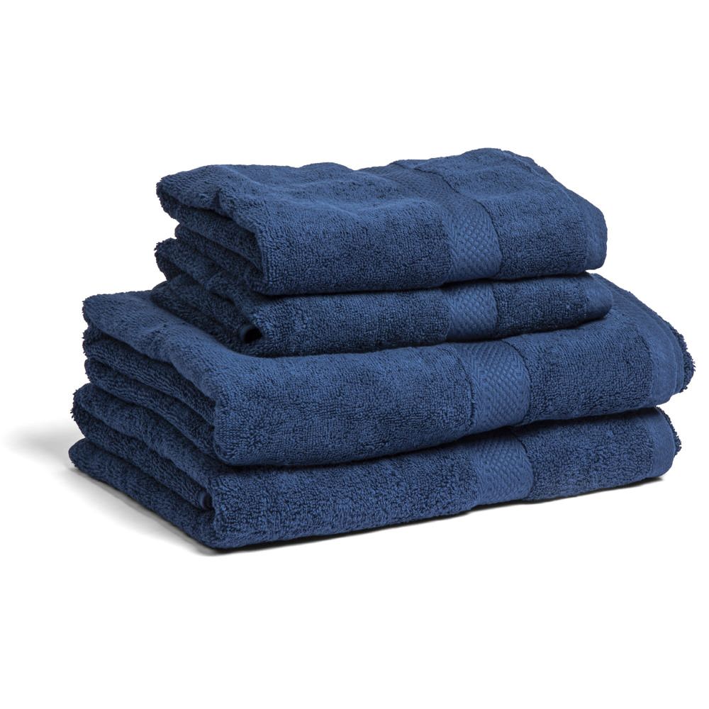 Lord Nelson Fairtrade handdoek 70x130cm set van 3 - voor bedrijven en relatiegeschenken - Donkerblauw