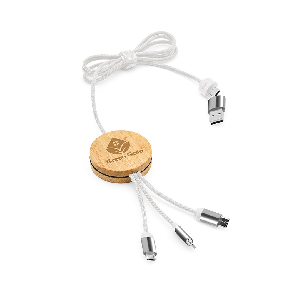 Feynman kabel rPET 3 in 1 - Wit