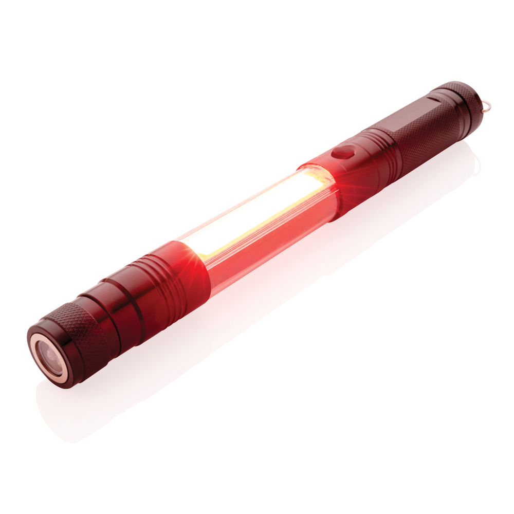 Uitschuifbare zaklamp met COB