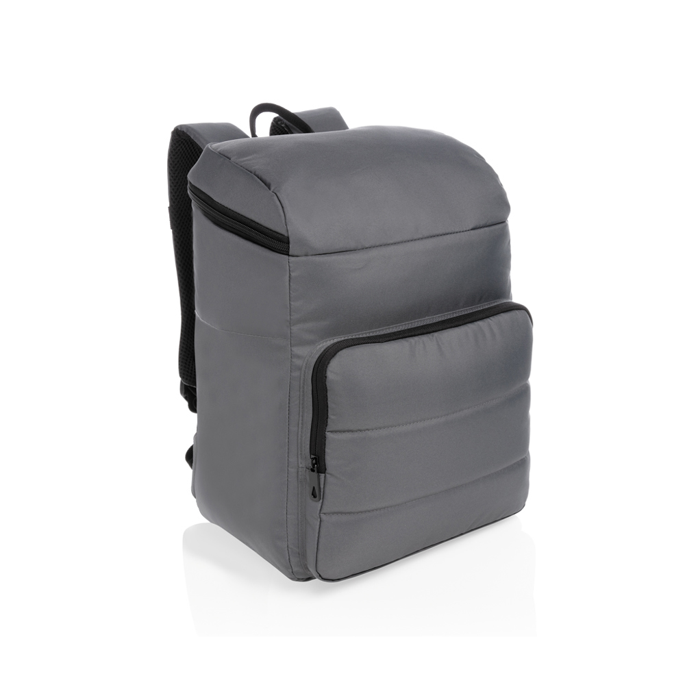 Impact AWARE™ RPET koelrugzak - voor bedrijven en relatiegeschenken - antraciet (± PMS Cool Grey 11)