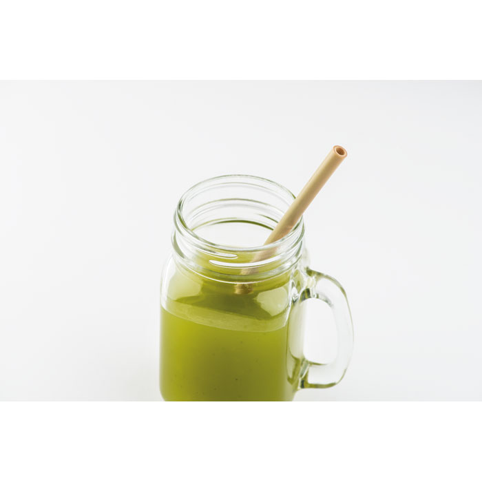 NATURAL STRAW - Bamboo rietjes en borstel set