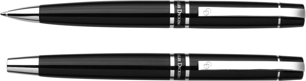 ABS Charles Dickens® schrijfset Santana - met logo of onbedrukt bestellen - Zwart