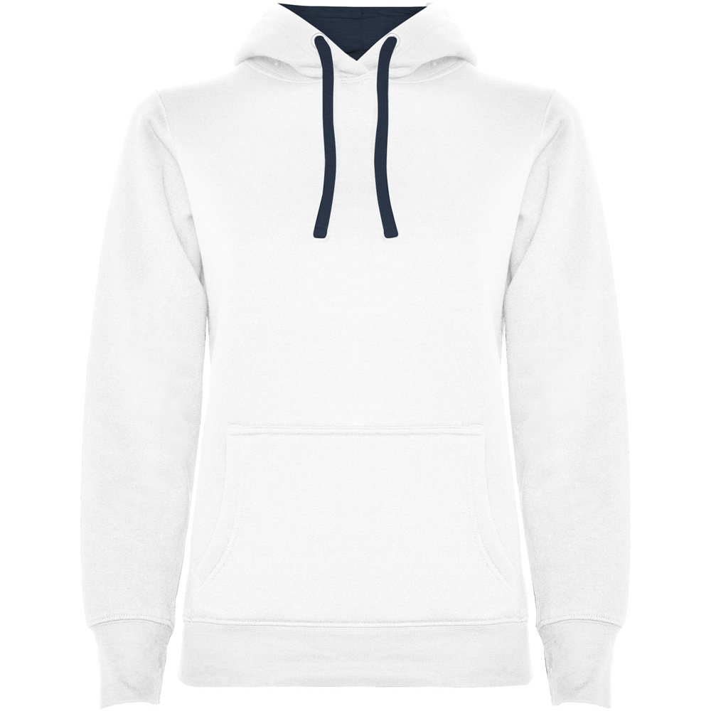 Urban hoodie voor dames - met logo of onbedrukt bestellen - Wit, Marineblauw