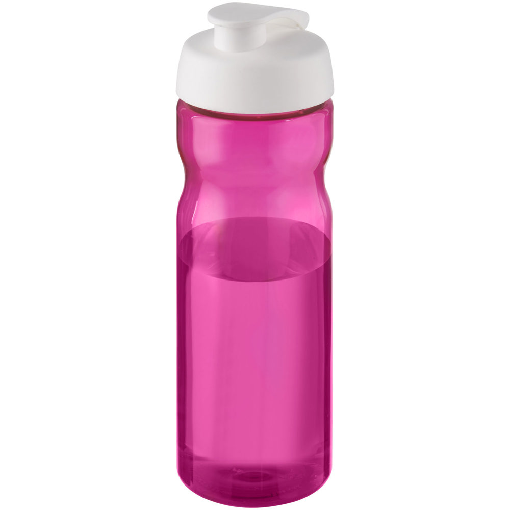 H2O Active® Base 650 ml sportfles met flipcapdeksel - voor bedrijven en relatiegeschenken - Magenta, Wit