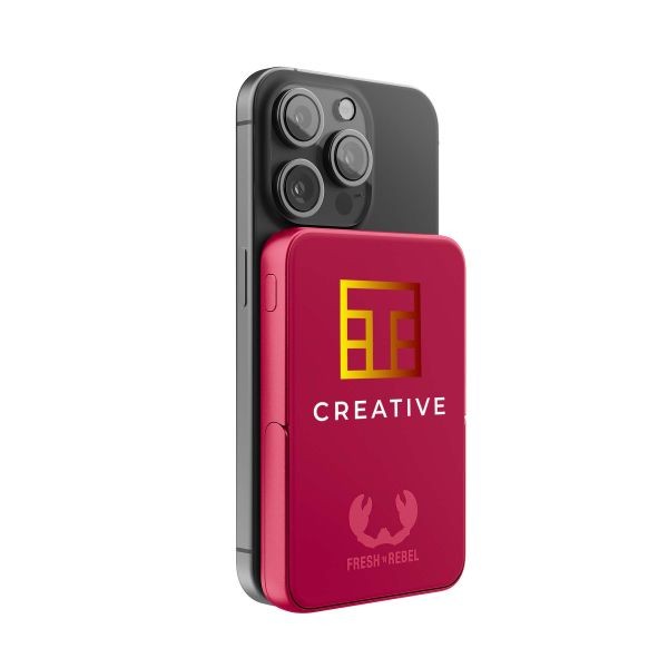 Fresh 'n Rebel Magnetic Wireless Powerbank 5000 mAh - Berry Red