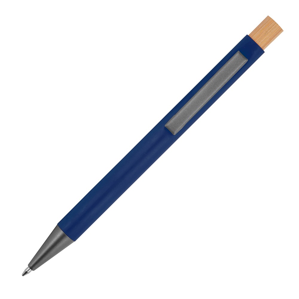 Pen van gerecycled aluminium met bamboe drukker