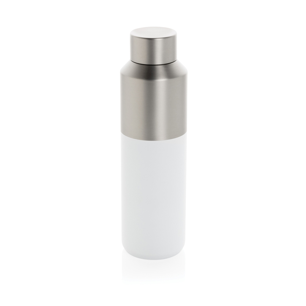 Fluid RCS gerecycled RVS water fles 600ML - bedrukt of onbedrukt verkrijgbaar - wit (± PMS White)