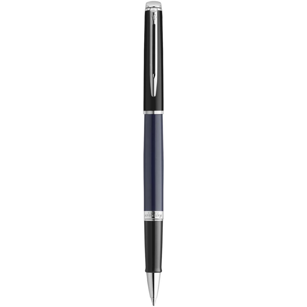Waterman Hemisphere rollerbalpen met kleurblokken en palladium afwerking (zwarte inkt) - met logo of onbedrukt - Blauw, Zwart