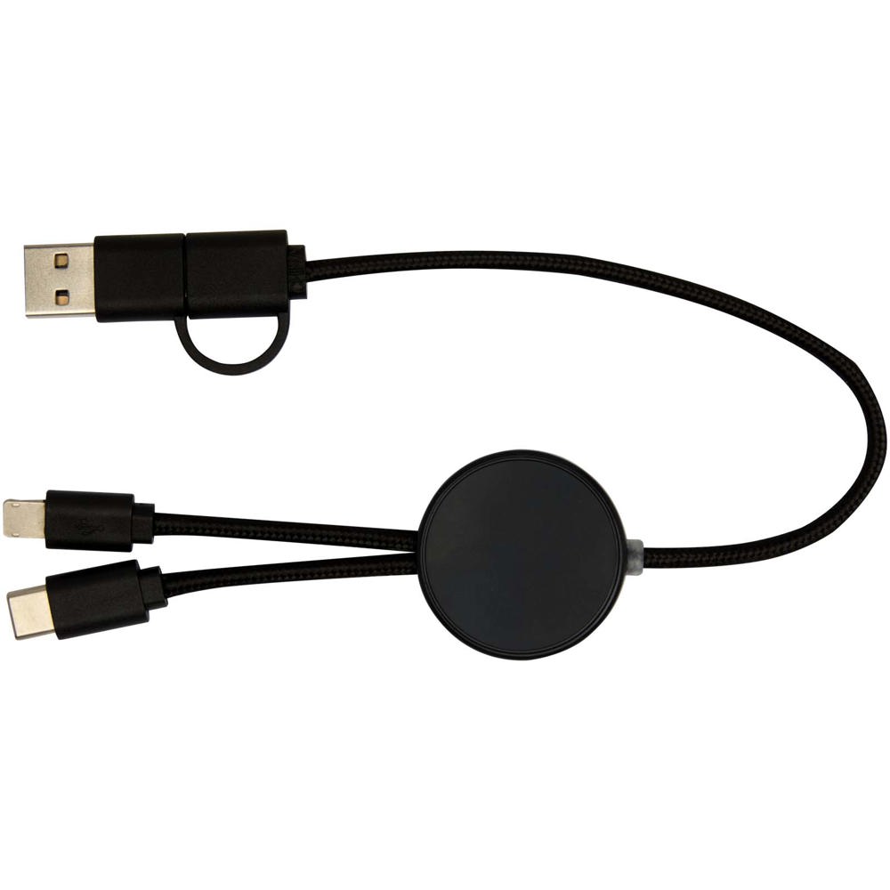 Citala 5-in-1 30 cm datasynchronisatie- en 27 W snellaadkabel van gerecycled plastic