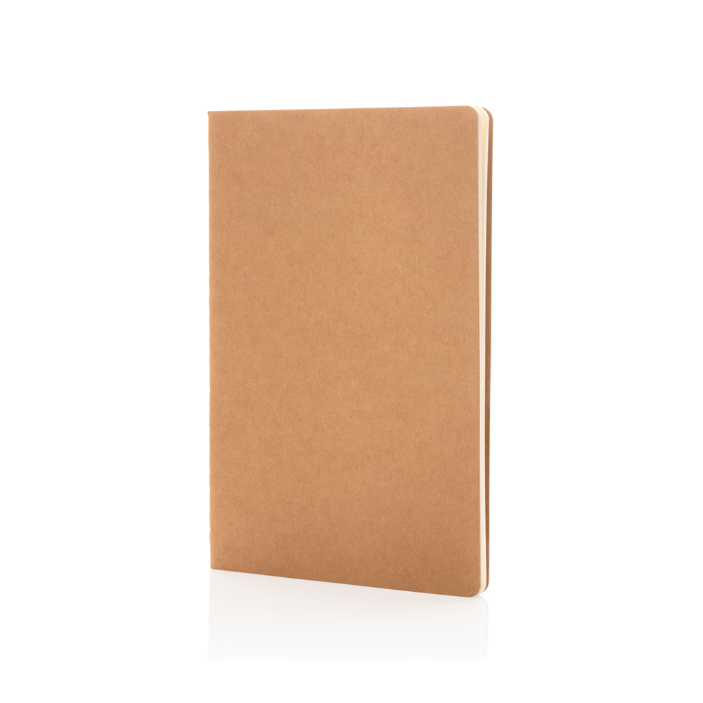 A5 standard softcover notitieboek - met logo of onbedrukt bestellen - bruin (± PMS 728)