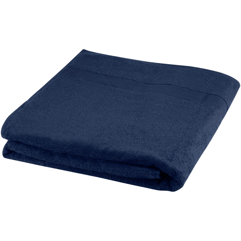 Evelyn handdoek 100 x 180 cm van 450 g/m² katoen - bedrukt of onbedrukt verkrijgbaar - Marineblauw