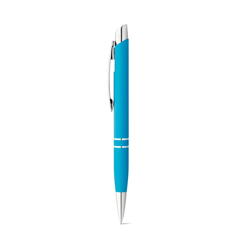 MARIETA SOFT. Aluminium balpen met clip - voor bedrijven en relatiegeschenken - Licht blauw