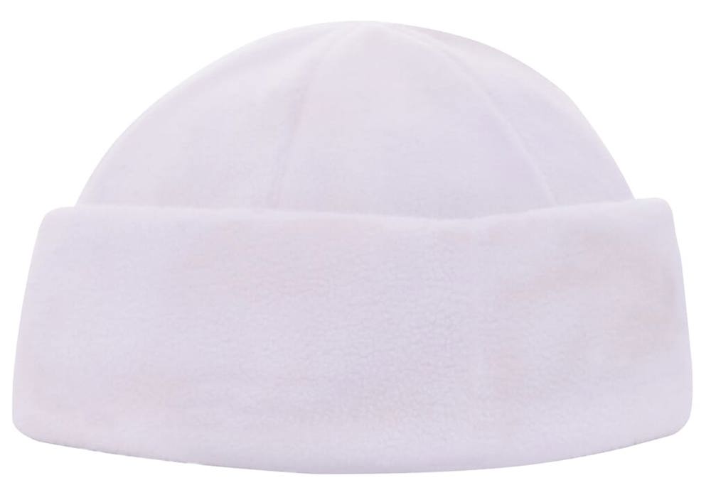 Fleece muts 100% rPET - met logo of onbedrukt bestellen - Wit (White) / Wit