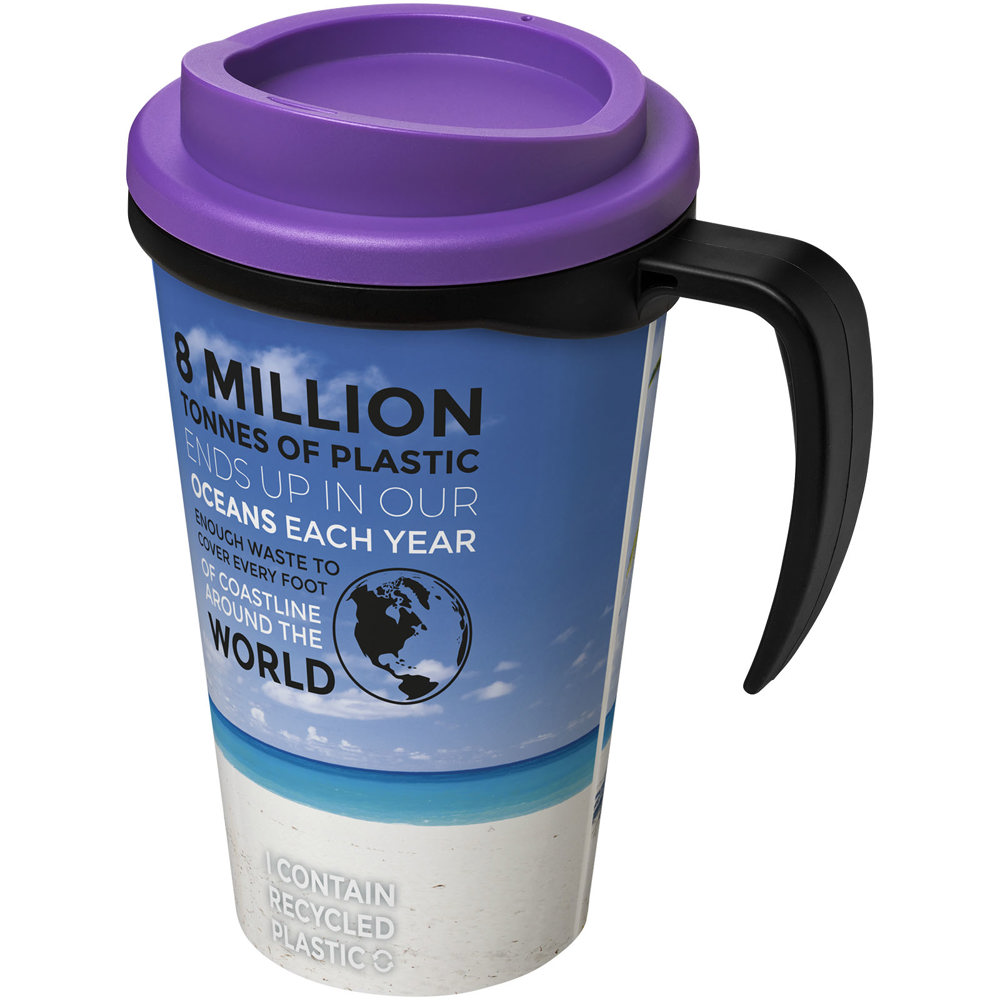 Brite Americano® grande 350 ml geïsoleerde beker - voor bedrijven en relatiegeschenken - Zwart, Paars