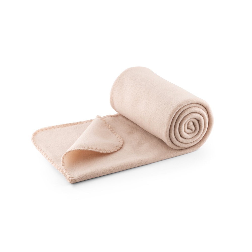 SULENA. Fleece deken (180 g/m²) - met logo of onbedrukt bestellen - Beige