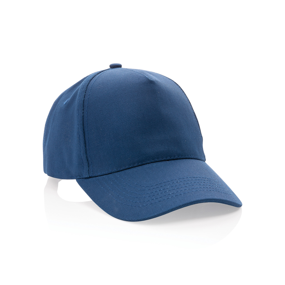 Impact AWARE™ 5 panel 280gr recycled katoenen cap - bedrukt of onbedrukt verkrijgbaar - donkerblauw (± PMS 539)
