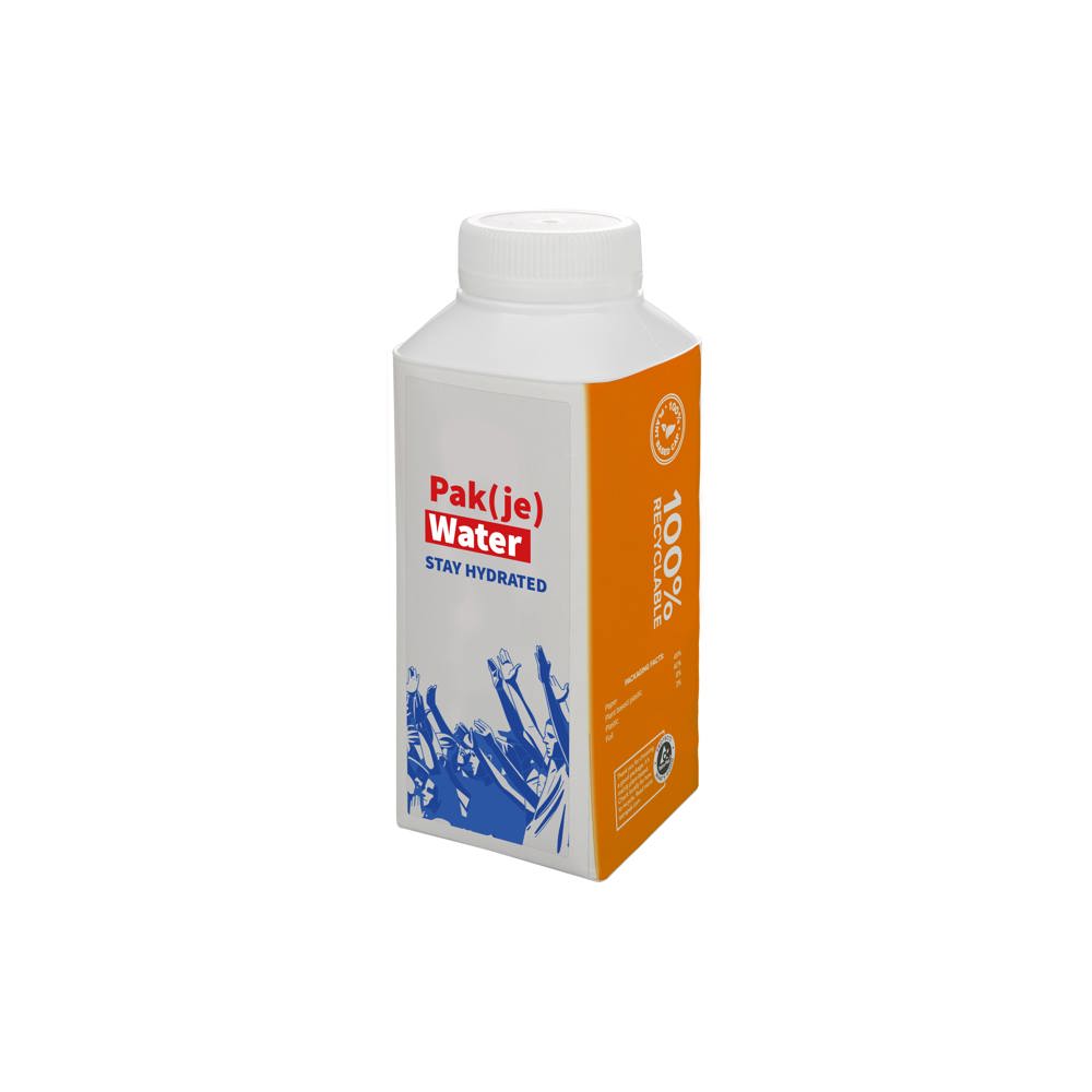 EARTH Water Tetra Pak 330 ml - met logo of onbedrukt bestellen - Oranje