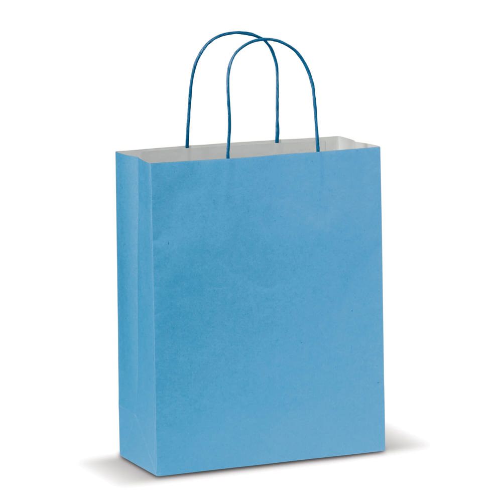 Draagtas papier middel 120g/m² - voor bedrijven en relatiegeschenken - Lichtblauw