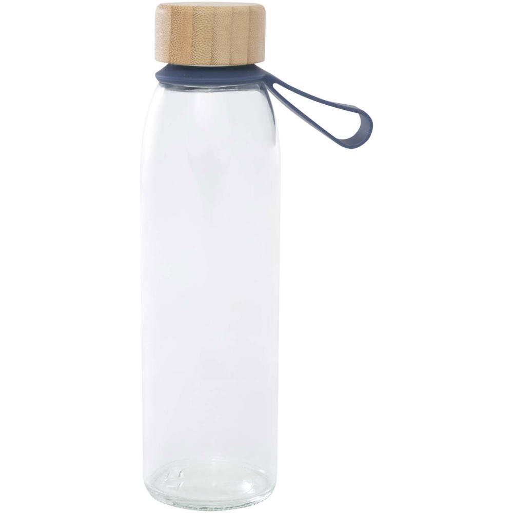 Porto 500 ml glazen waterfles met siliconen handgreep en bamboe deksel 