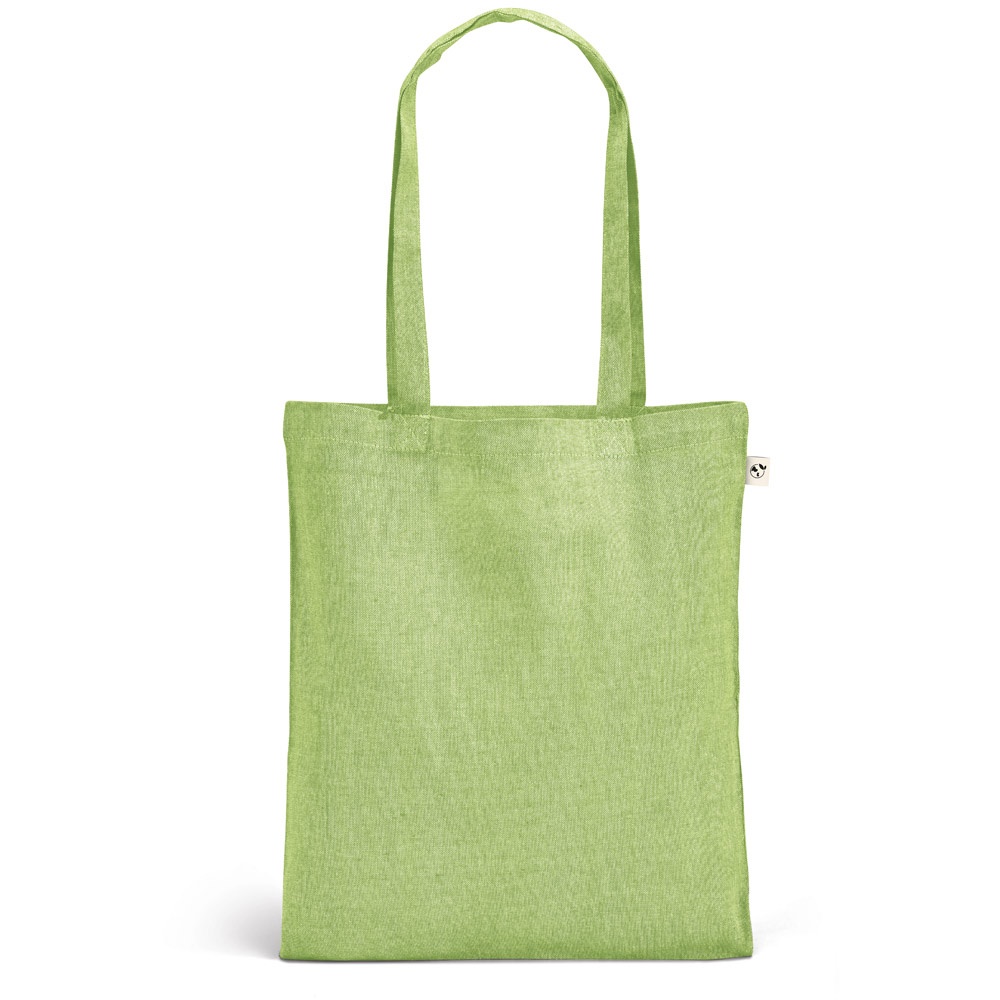 RYNEK. Tas met gerecycled katoen (70%), polyester (30% rPET) (140 g/m²) - voor bedrijven en relatiegeschenken - Licht groen