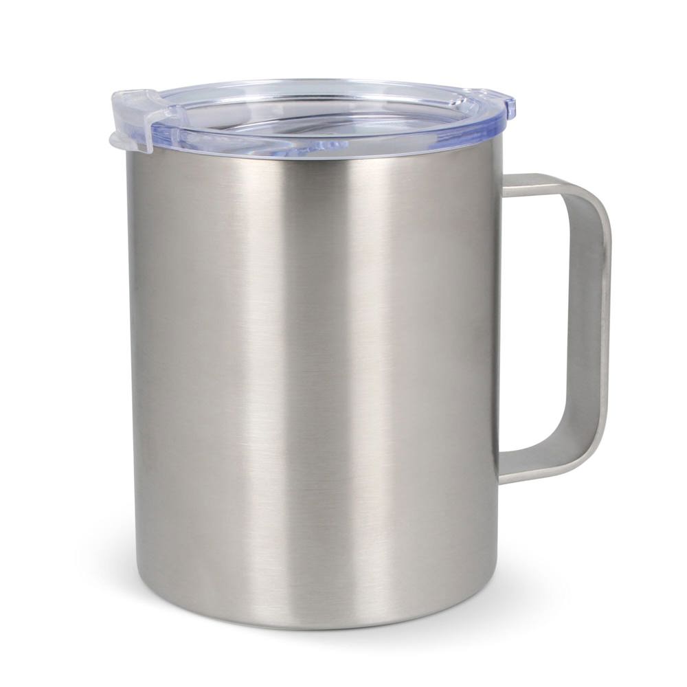 T-ceramic thermomok met deksel Danube 350ml - bedrukt of onbedrukt verkrijgbaar - Zilver