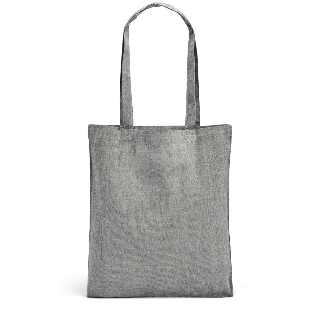 RYNEK. Tas met gerecycled katoen (70%), polyester (30% rPET) (140 g/m²) - voor bedrijven en relatiegeschenken - Zwart