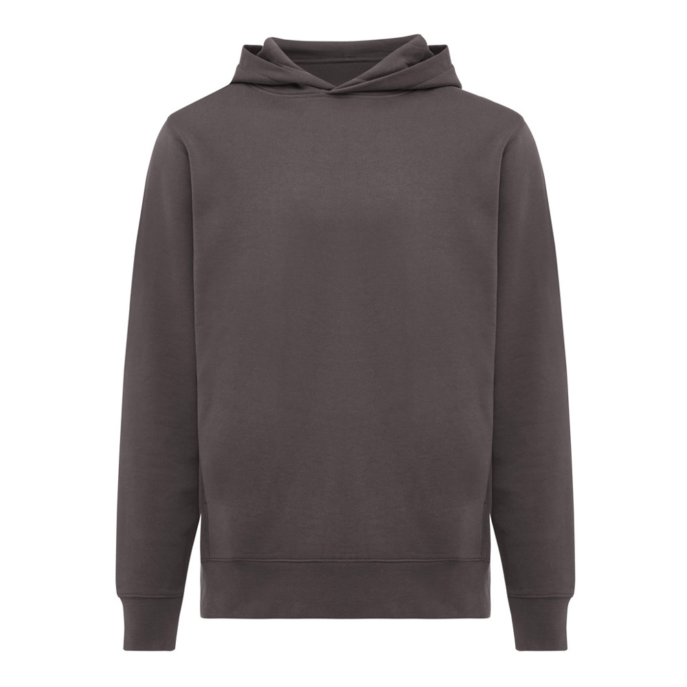 IQONIQ Yengo recycled katoen hoodie met steekzakken - voor bedrijven en relatiegeschenken - antraciet (± PMS 19-3900 TCX)