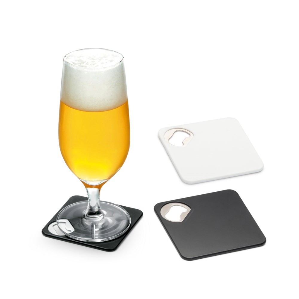 FUNFAYE. Onderzetter met flesopener - met logo of onbedrukt bestellen