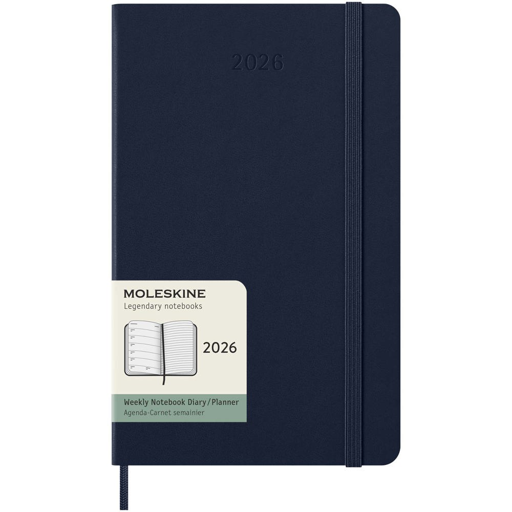Moleskine week-agenda voor 12 maanden met harde kaft L - voor bedrijven en relatiegeschenken - Saffierblauw