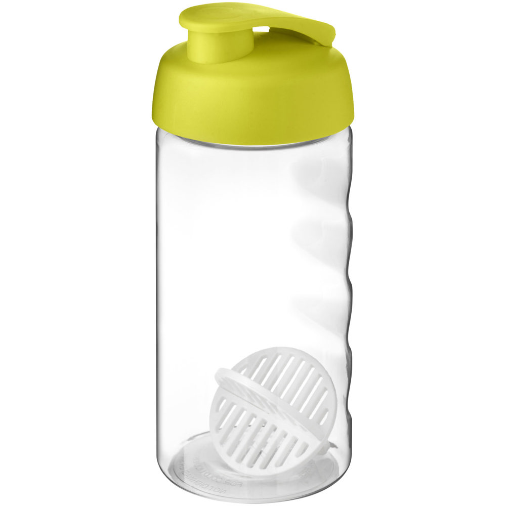 H2O Active® Bop 500 ml sportfles met shaker bal - met logo of onbedrukt bestellen - Lime, Transparent